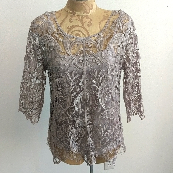 Plaza Ls Zipper Blouse Ga Lavender Fog Detail main image 1